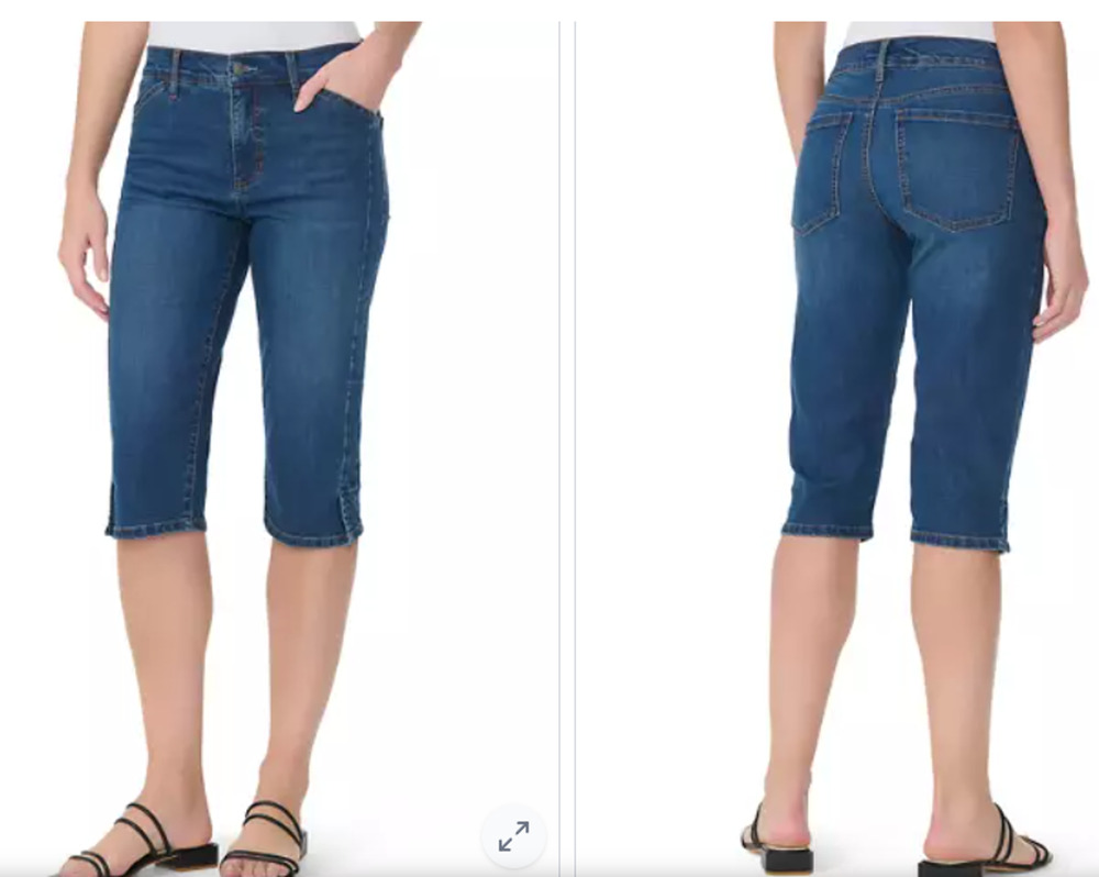 NWT Gloria Vanderbilt Dalia Skimmer Jeans Women's 22W Blue Medium Dark Rinse